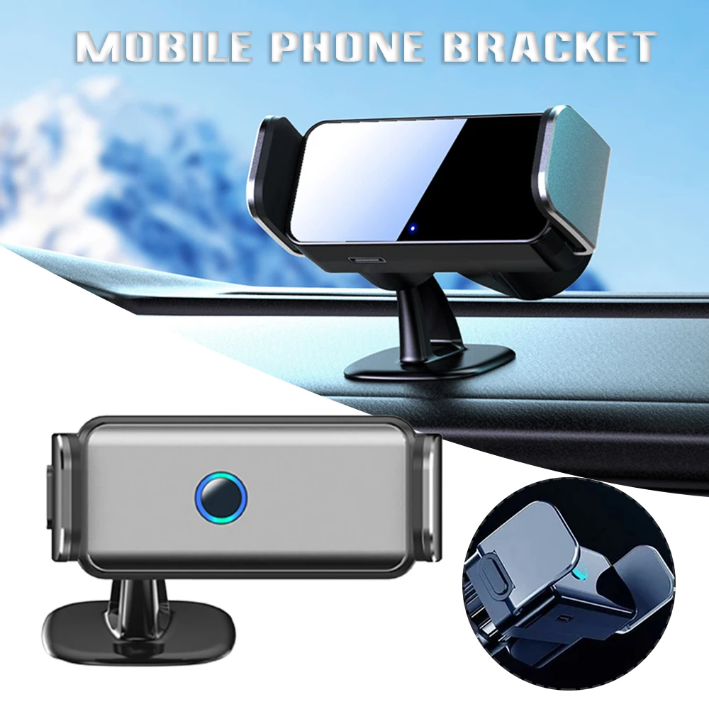 

2021 Electric Induction Mobile Phone Holder 360-Degree Rotation Adhesive & Vent Mount Car Phone Holder Anti-Slip Stable