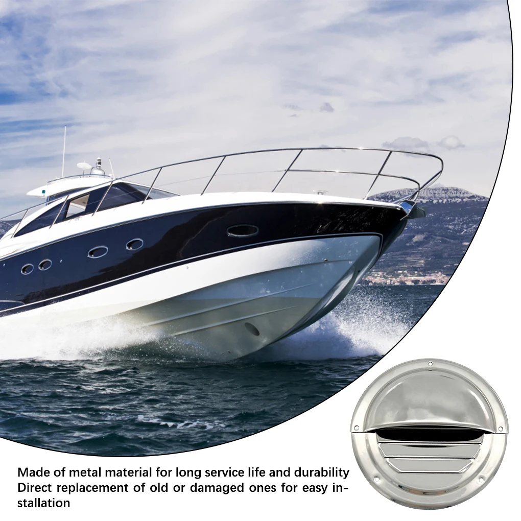 

Vent Stainless Steel Round Cover Marine Ventilation Louvered Boat