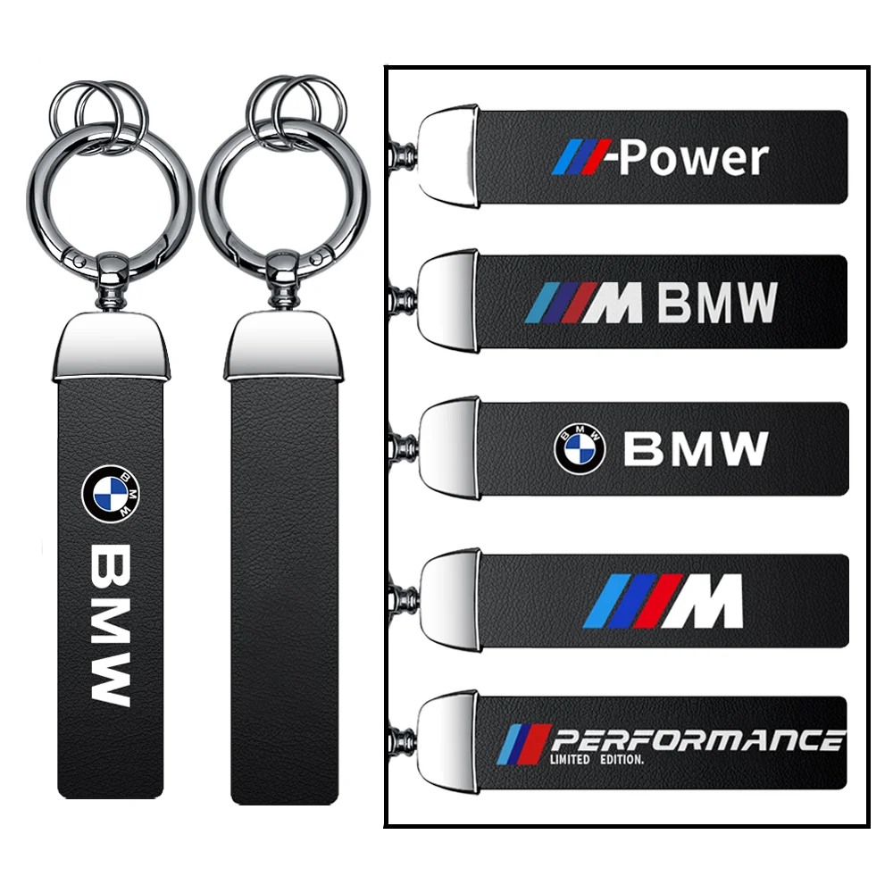 Автомобильный кожаный BMW M Performance POWER с логотипом эмблемой брелок для ключей M3 M5 M6