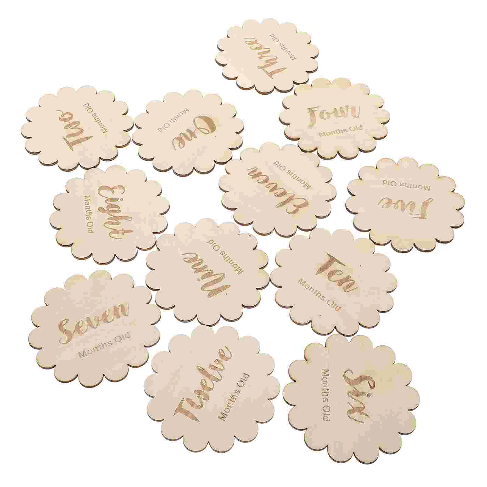 1 Set Baby Milestone Toddler Monthly Milestone Wooden Baby Growth