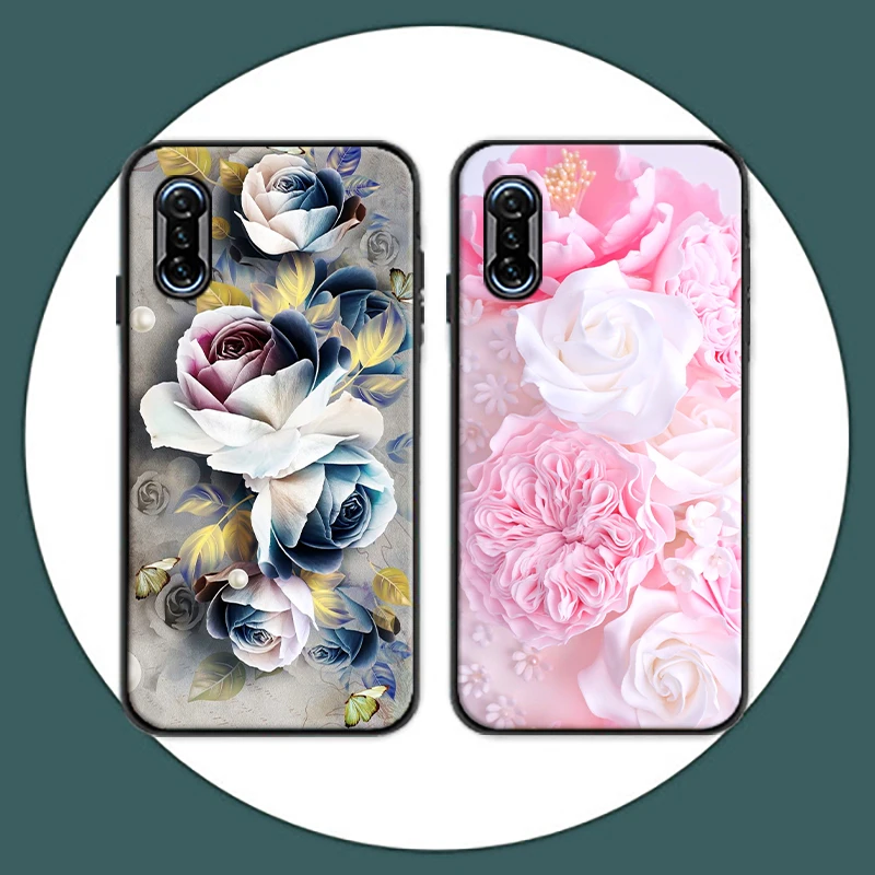 

Flower Phone Case For Redmi Note 8 2021 Pro 8T Funda Coque Carcasa Cases Back Cover Cactus Leaf Chrysanthemum Pattern Retro Art