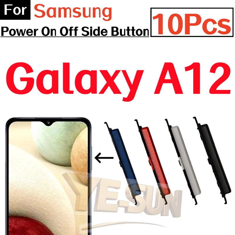 Фото 10 шт. кнопок регулировки громкости для Samsung Galaxy A12 SM-A125 A127, кнопка включения/выключения, боковая кнопка регулировки громкости, гибкий кабель с кнопкой №1