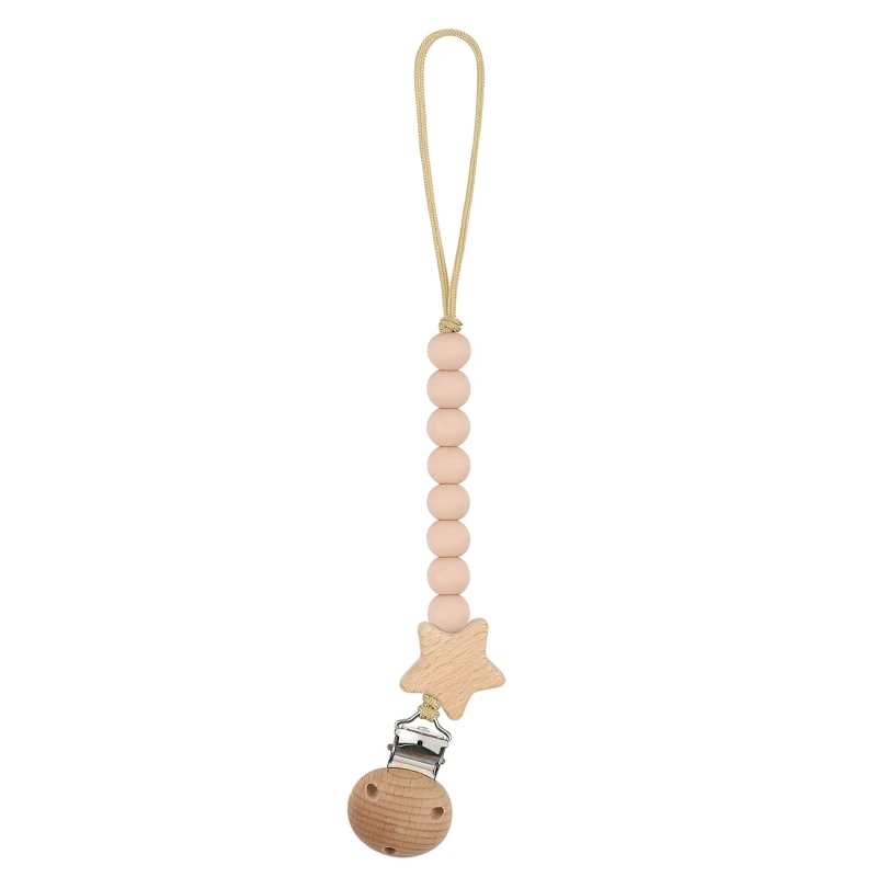 

Baby Soother Clip Anti-drop Pacifier Chain Silicone Bead Pacifier Lanyard Holder