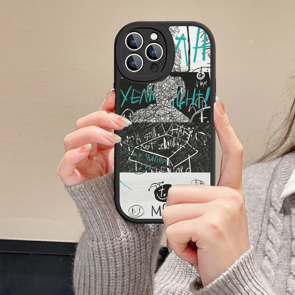 J-Hope -Arson Phone Case Hard Leather For iPhone 14 13 12 Mini 11 14 Pro Max Xs X Xr 7 8 Plus Fundas