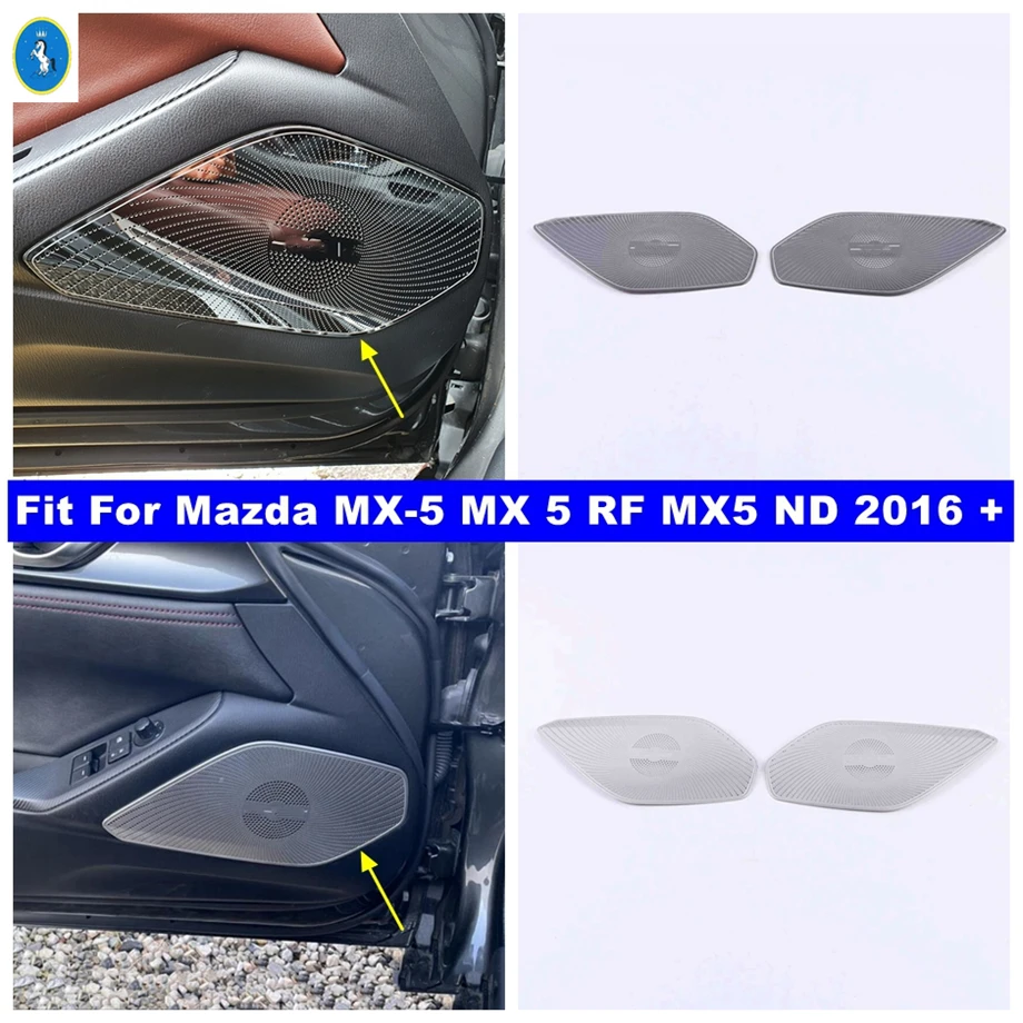 

Car Front Door Handle Audio Speaker Cover Loudspeaker Trim Accessories Interior Fit For Mazda MX-5 MX 5 RF MX5 ND 2016 - 2020