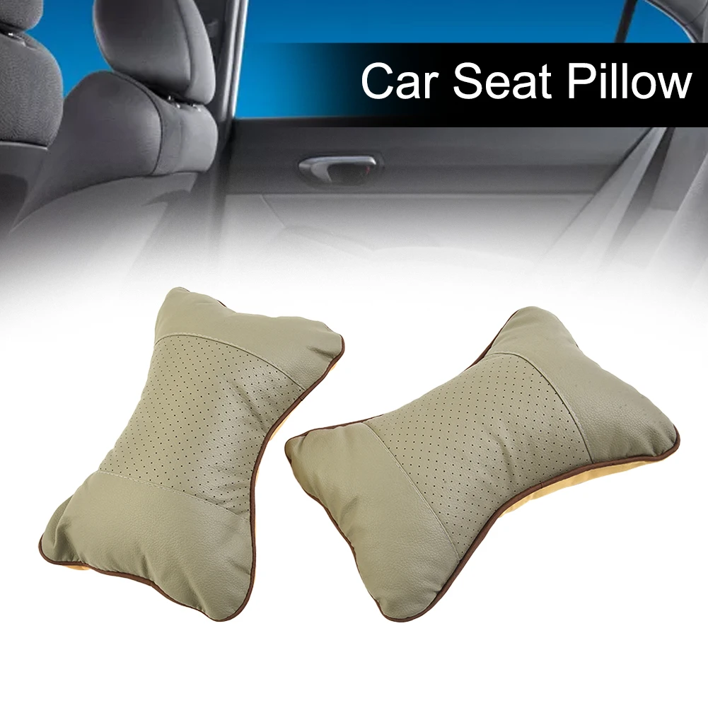 

Protect neck Head Rest Cushion bone shape Neck Support Pillow high strength elastic relax muscles Synthetic Leather
