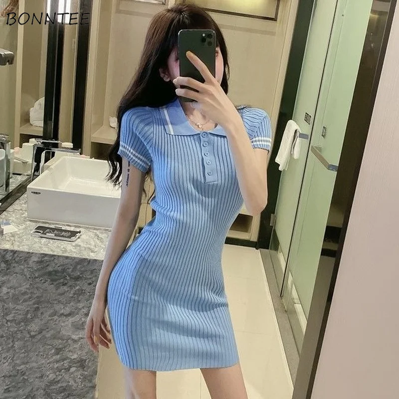 

Dresses Women Simple Slim Summer Cozy New Arrival Popular Fashion Ulzzang Ladies Chic Ins Soft Casual All-match Trendy Hot Sale