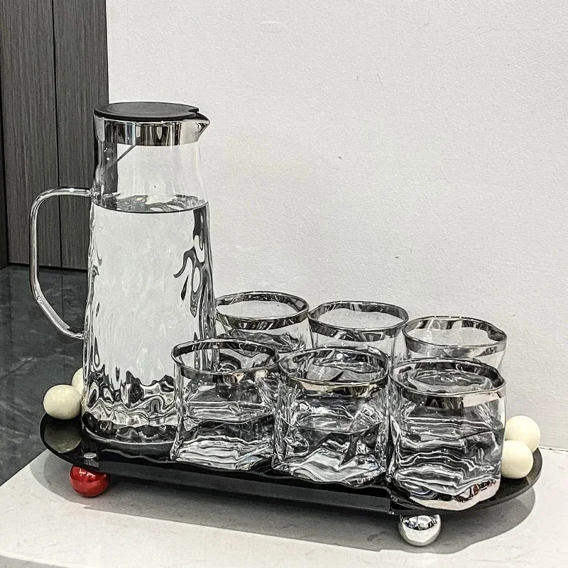 Juego de agua vidrio para sala estar знакомый tazas beber tazasál servir a los invitados con brisa crema