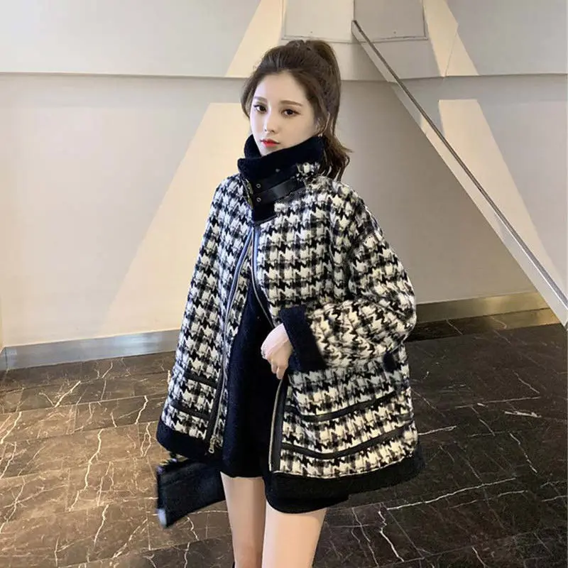

Winter Thick Warm Faux Fur Coat Women Motorcycle Long Sleeve Artificial Fur Jacket Fashion Winter Fur Coats Bontjas Mujer E617