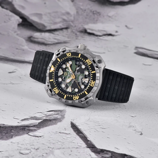 Military Men Mechanical Watch -Titanium - Camouflage 4