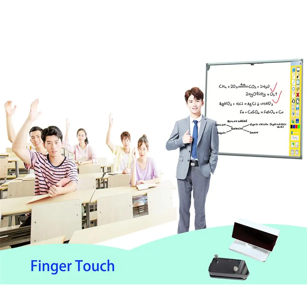 Hot Selling Finger Touch Portable Magnetic Whiteboard Interactive Game Smart Teaching Board Digital Electronic Class