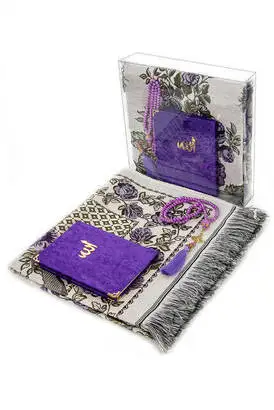 

Ramazana Special Set 20-Velvet Lined Yasin-Prayer Rug-Rosary-Boxed