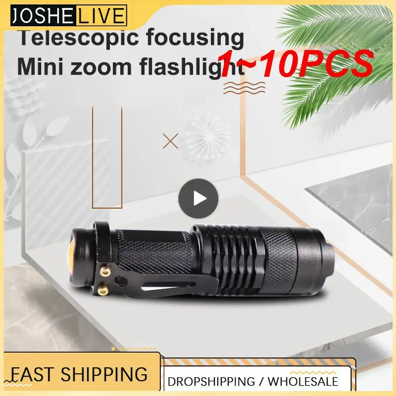 

1~10PCS Ultra Bright LED Flashlight With XP-L 3.7V LED Lamp Beads Waterproof Torch Zoomable 3 Lighting Modes Multi-function No