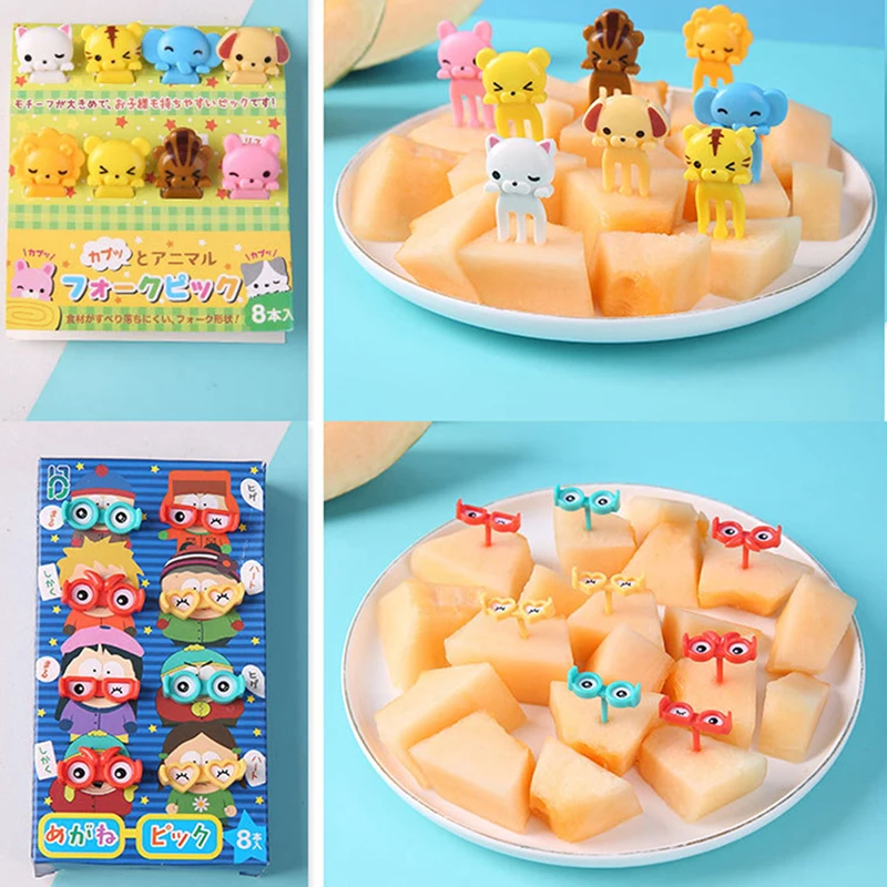 

Bento Vegetable Crockery Cute Mini Toddler Children Fruit Forks Kitchen Tableware Decor Cartoon Animal Fruit Forks