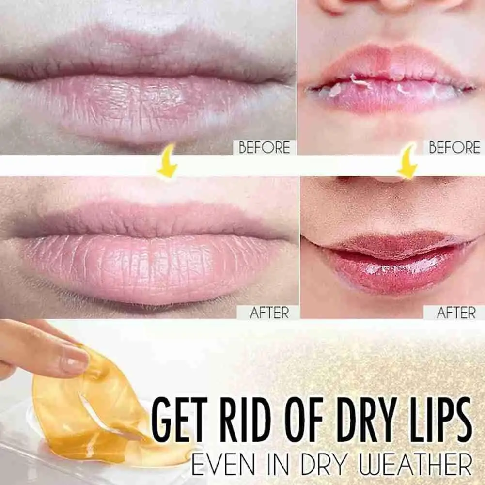 

10pcs Gold Collagen Lip Nourishing Moisturing Lip Care Lips Enhancement Lines Anti-drying Diminishing Nourishing Lip N7i3