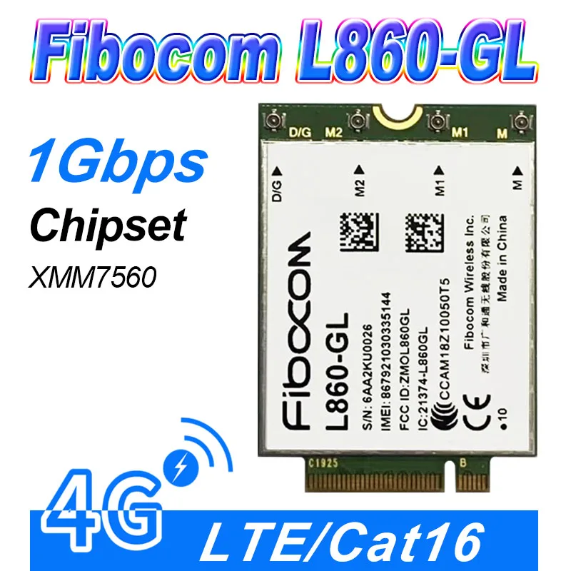 L860-GL FDD-LTE TDD-LTE Cat16 4G Module 4G Card  L860 GL 4G LTE Module M2