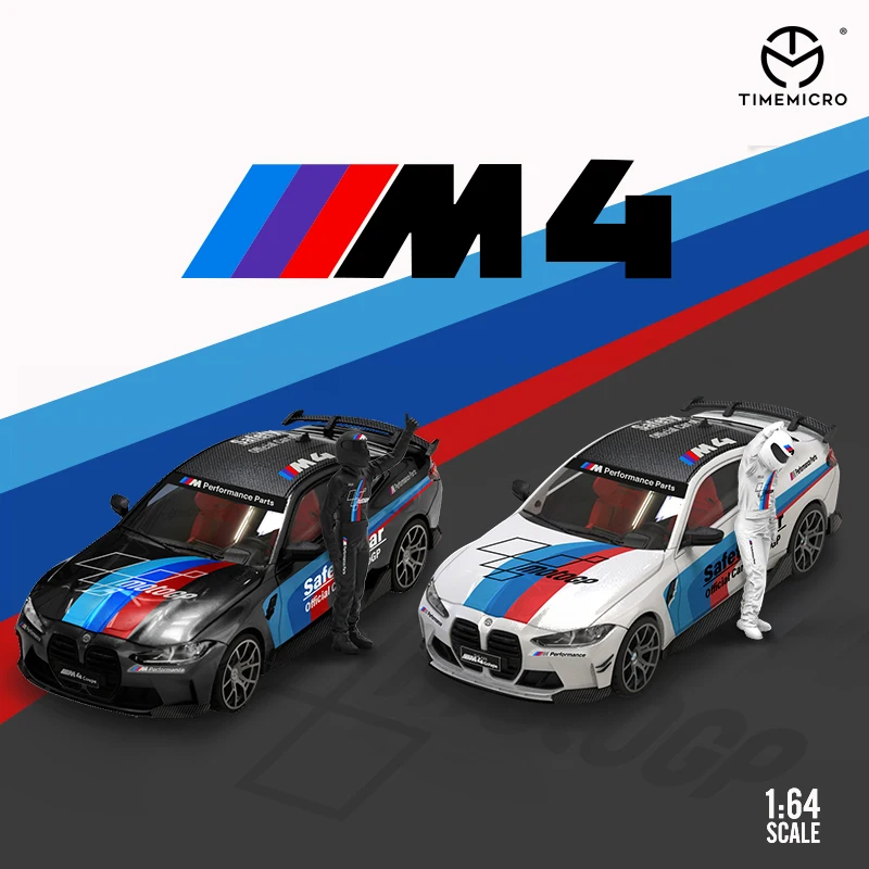 

TimeMicro 1:64 M4 белая/черная живопись литая модель автомобиля