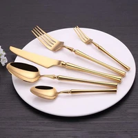 kubac hommi 30pcs shiny dinnerware set 1810 stainless steel mirror gold cutlery set golden color drop ship