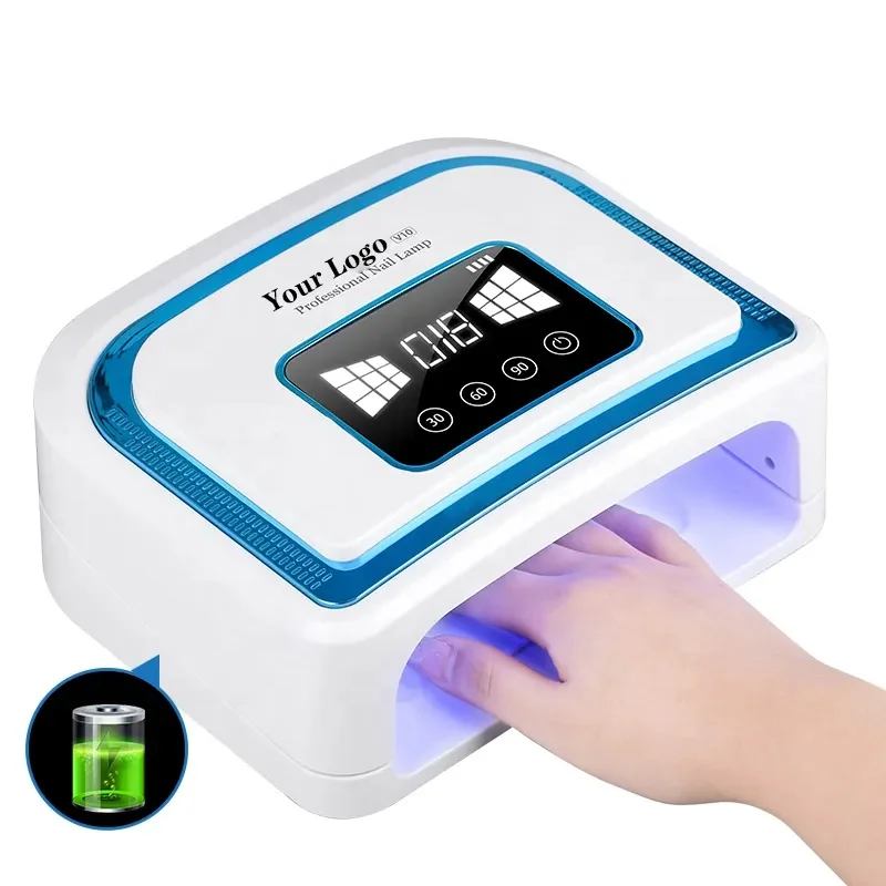 

120W Nail Lamp UV LED Light Cordless Gel Polish Dryer with Built-in Battery for Curing Acrylic Rechargeable Nail Led Lamp