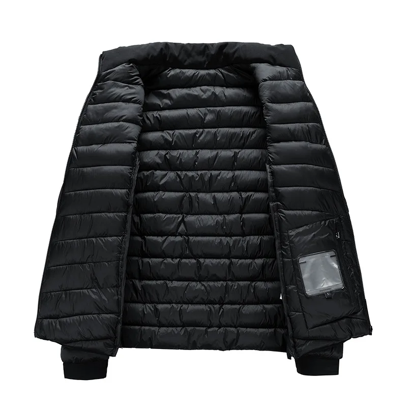 New Winter Jackets Men Parkas Thick Warm Windbreaker Coat Mens Solid Stand Collar Parkas Autumn Outwear Casual Parka Men Jackets