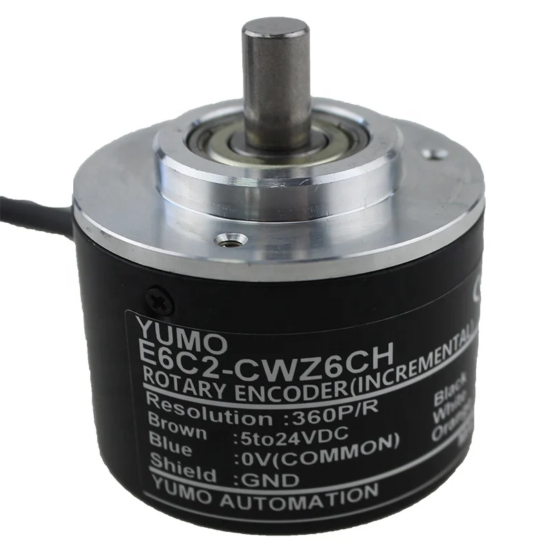 

YUMO E6C2-CWZ6CH Optical Incremental Encoder 50mm outside diameter AB 90 phase difference incremental rotary encoder