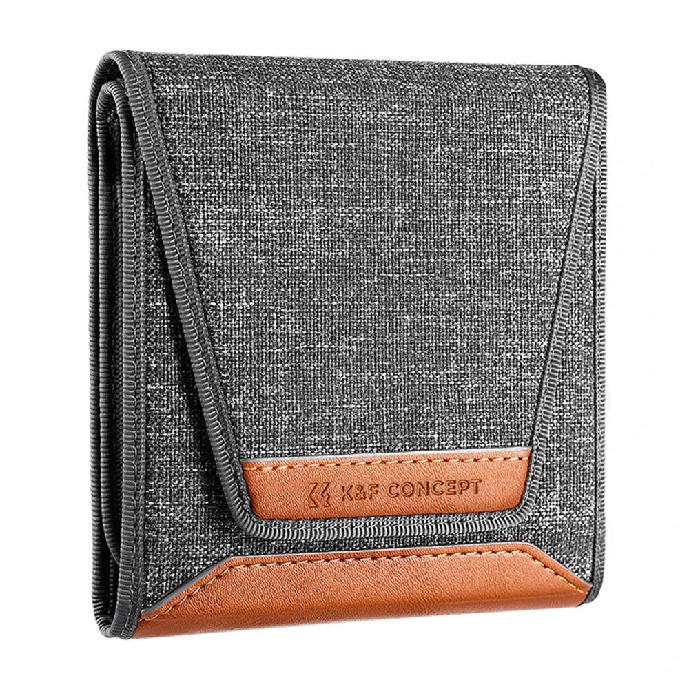 

K&F CONCEPT 3 Pockets Lens Camera Filter Pouch Filter Wallet Case For 37mm to 62mm UV CPL FLD ND Photo Filters Pouch Holder Bag