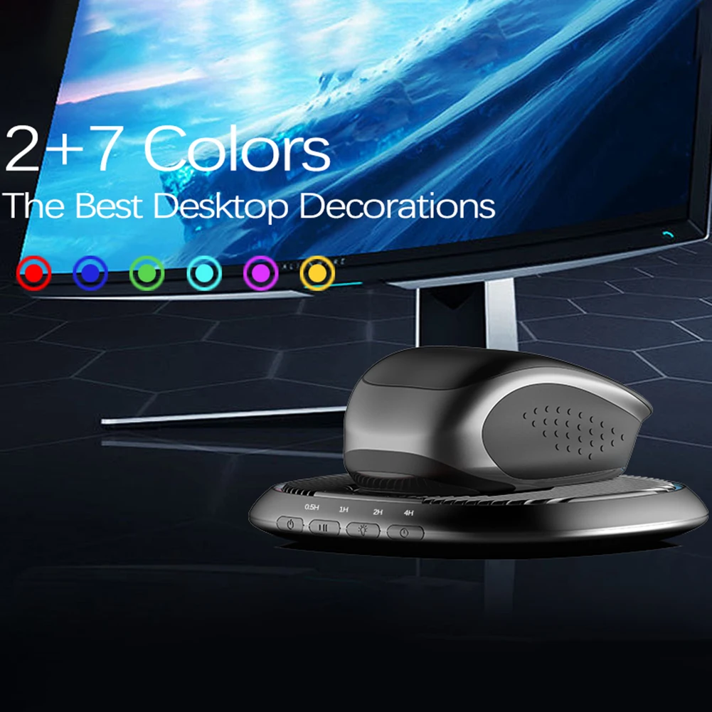 

Automatic Mouse Jiggler Mover RGB Lights Mouse Mechanical Movement Pad with Timer Type-C Charging Cable for Computer Awakening
