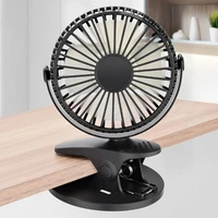 portable usb table fan clip on type rechargeable cooling mini desk fan 360 degree rotation 3 speeds adjustable clip on camping