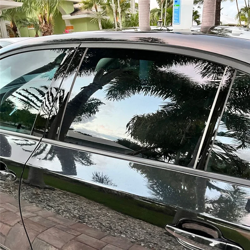 

Car Pillar Posts Cover Trim for - 5 Series E60 2004-2010 Window Trim Cover BC Column Sticker Black ,6PCS
