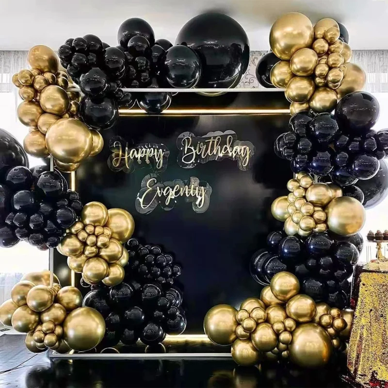 

Black Gold Balloon Garland Arch Kit Confetti Latex Ballon 30 40 50 Birthday Party Decor Adult Baloon Wedding Decor Baby Showe