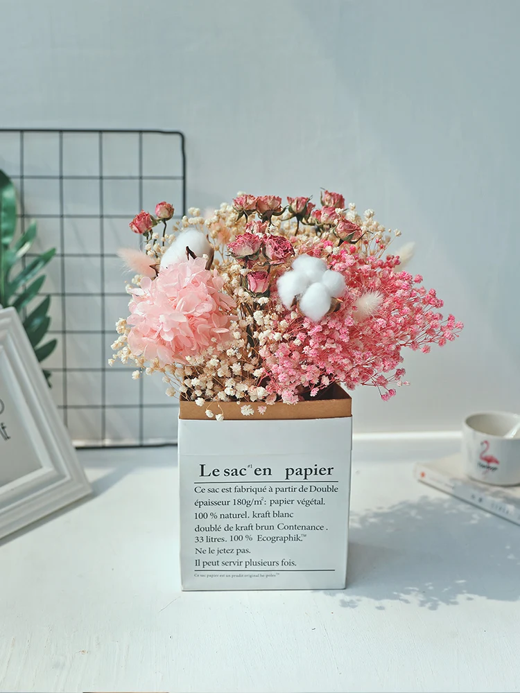 

Immortal Flower Real Flower Natural Air-Dried Bouquet Mix And Match Star Home Holiday Vase Table Decoration Decoration