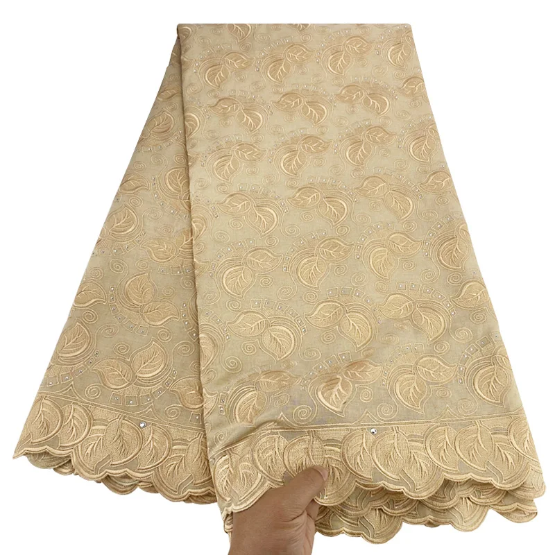 Швейцарская вуаль кружева в Швейцарии желтый с Стразы 886 5 ярдов вышивка