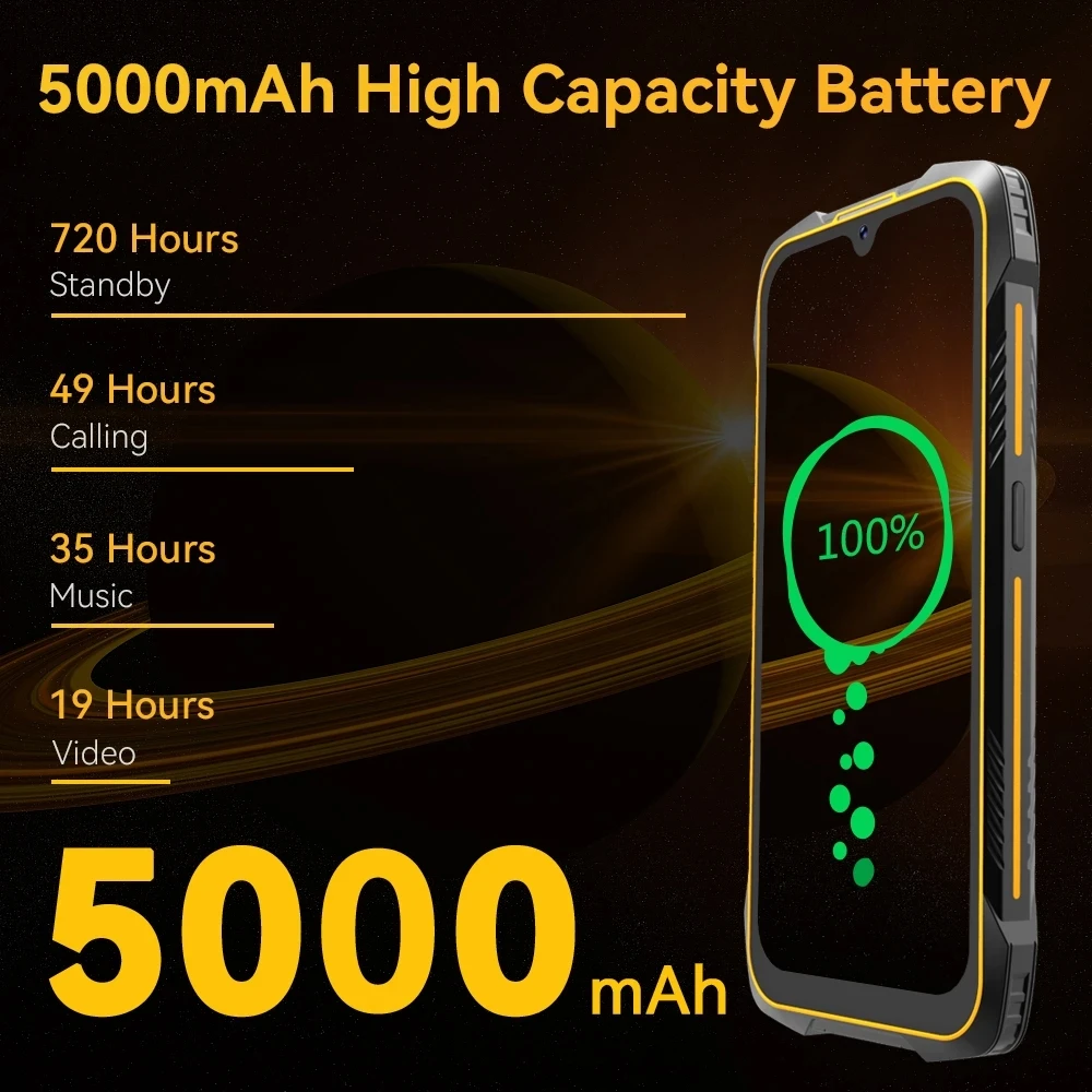 Cubot KingKong 6 Smartphone IP68 Waterproof NFC 4G Dual SIM Android Phone 64GB ROM 128GB Extended 5000mAh Battery Rugged phone