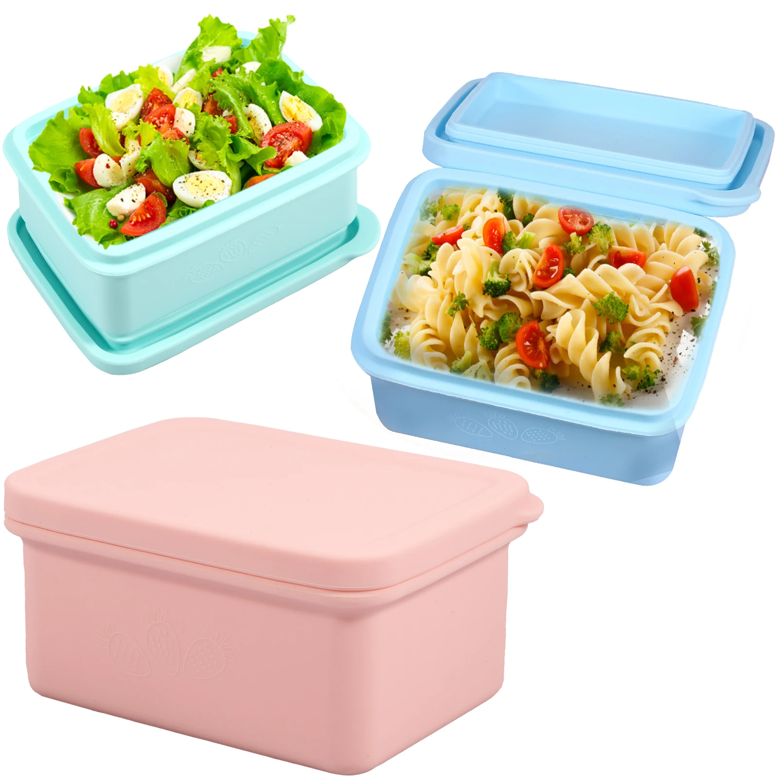 

3 шт., силиконовые контейнеры для хранения пищевых продуктов, 300 мл