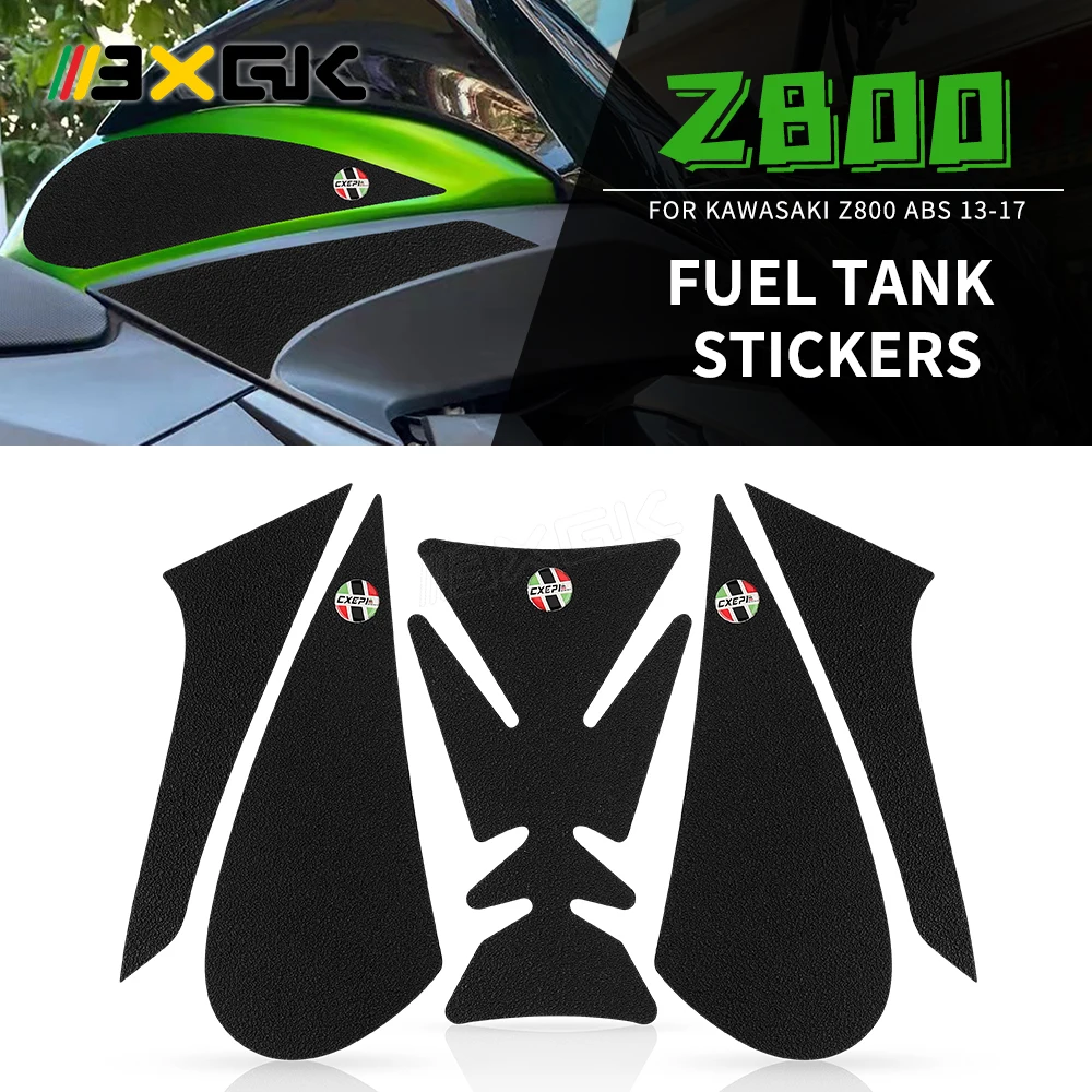 

For Kawasaki Z800 Z 800 ABS 2013- 2015 2016 2017 Motorcycle Protector Anti slip Fuel Tank Pad tank Side Traction Sticker Decal