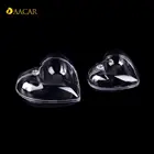 1 Набор, форма сердца, сделай сам, прозрачная Пластиковая форма для ванны, акриловая Форма, 6580 мм, для ванны, бомбы, ручная работа, алюминиевый сплав, для ванны, формы для бомбы