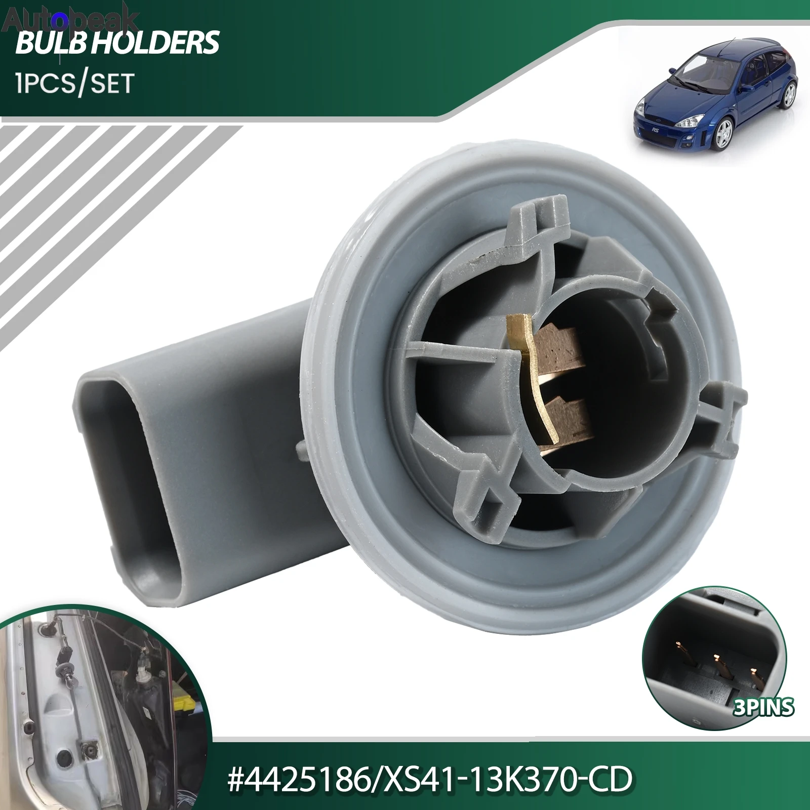 

Автомобильный задний стоп-сигнал, задний фонарь, цоколь лампы, патрон лампы для Ford Focus MK1 MK2 1998-2008, 4425186 фонарей, XS4113K370CD