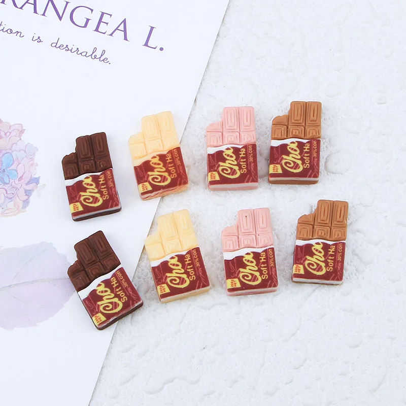 

20Pcs Chocolate Cabochons Resin 22mm Flatback Food Decoration Scrapbooking Embellishment Supplies Handcrafts Supplies