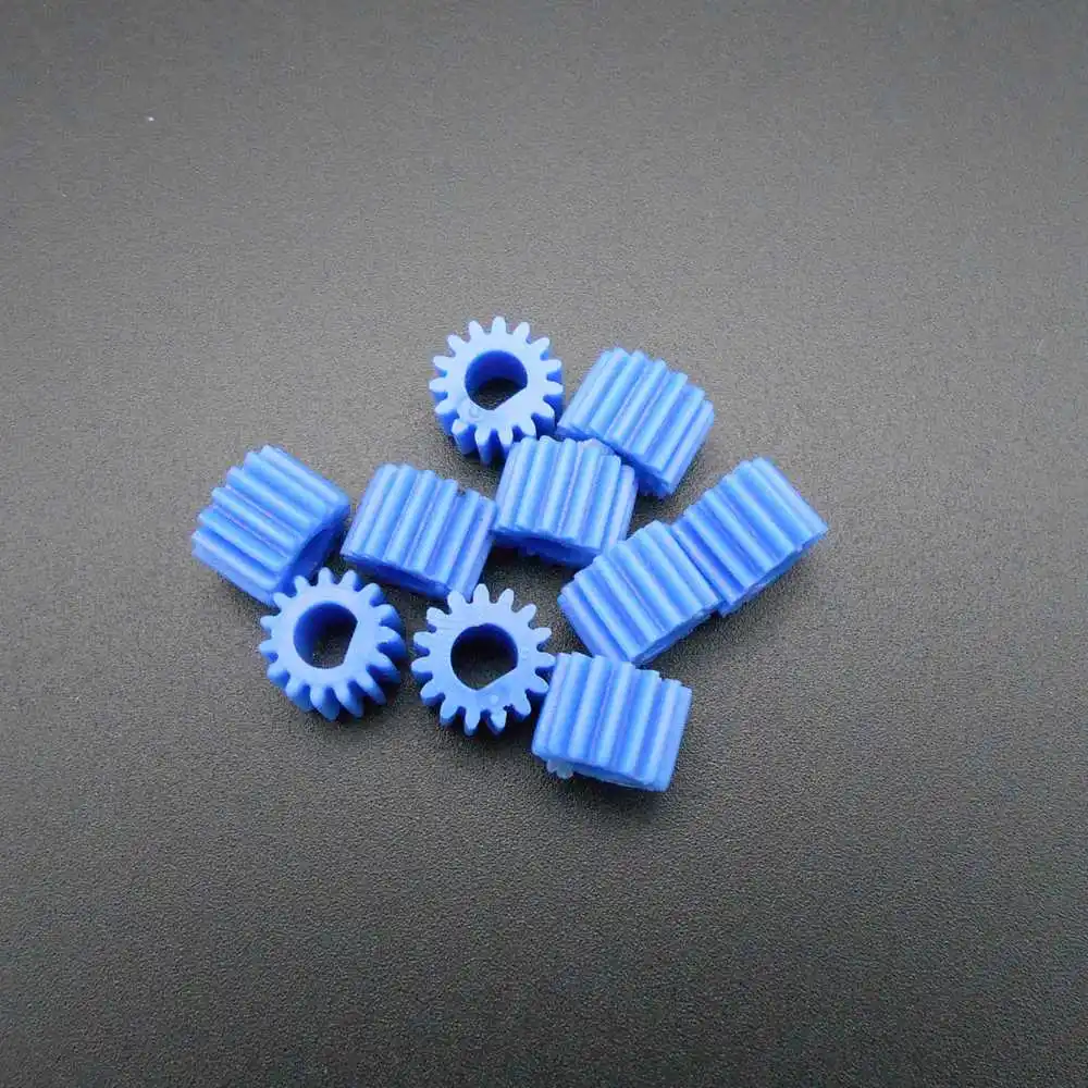 

10 шт./лот, 0,5 м, 15 т, синяя пластиковая цилиндрическая шестерня D-образной формы, модуль 0,5, 15 зубов, диафрагма 4 мм для D-мотора 25 мм, диаметр 8,5 мм