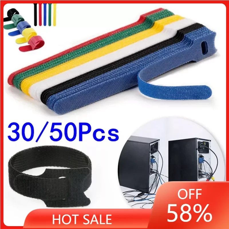 

Detachable Cable Ties Color Reusable Nylon Ties T-Type Cable Organizer