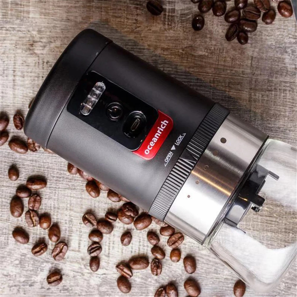 

Electric Coffee Grinders Portable Nuts Grains Pepper Cofee Bean Spice Mill USB Rechargeable Coffee Maker for Home Coffeeware