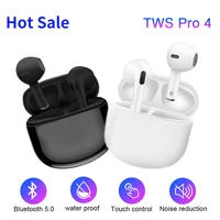 pro 4 bluetooth earphone tws wireless headphones hifi music mini earbuds sport gaming hands free headset fashion earpoddings