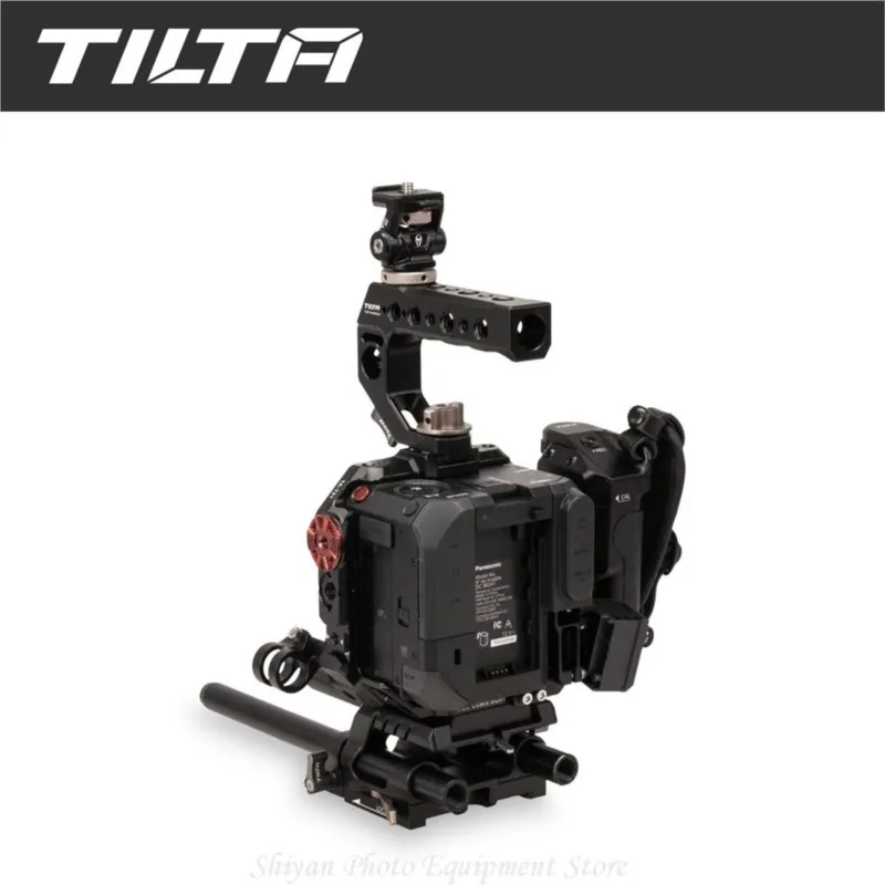 

TILTA TA-T21-C-B Full Camera Cage for PANASONIC BGH1 / Right Side Wooden Handle / Lightweight Quick Release Top Handle