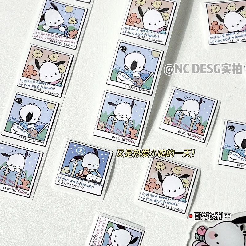 

New Sanrio Pachacco Crayon Shin-chan Stickers Handbook Diary Decorative Ins DIY Stationery Anime Creative Kawaii Children Gifts