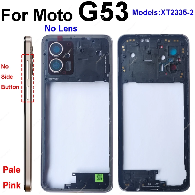 Средняя рамка корпуса для Motorola Moto G53 XT2335-2 держатель средней рамки с рамкой