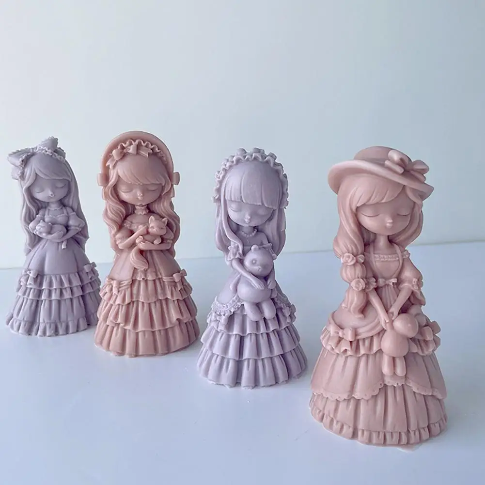 

Doll Silicone Candle Mold Aromatherapy Gypsum Doll Decoration Mold Glue Dropping Mold DIY Doll Photography Props Candle Mold