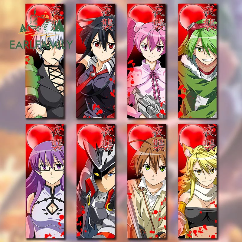 

EARLFAMILY 13 см для Akame Ga KILL Night Raid Автомобильная наклейка Campervan виниловая наклейка бампер креативное лобовое стекло индивидуальная графика