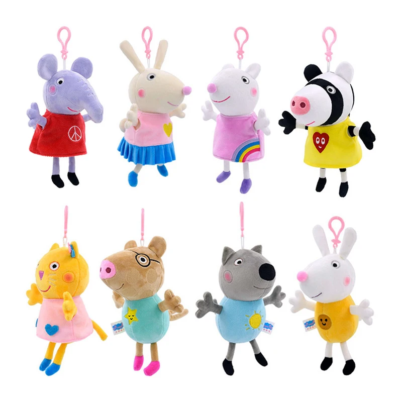 

19cm Peppa Pig Page Stuffed Toys Cartoon Character Dennie Emily Susie Candy Soft Stuffed George Doll Children's Birthday Gifts