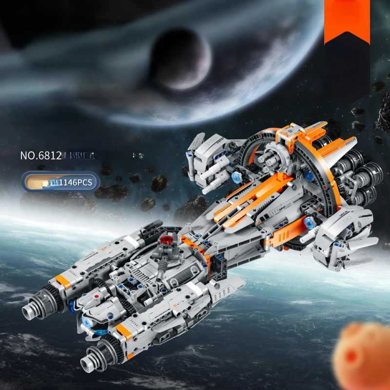 

MOC Interstellar Series Warship Aircraft Building Block Model Small Particles Boy Assemble Star Bricks Puzzle Exercise Kid's Toy