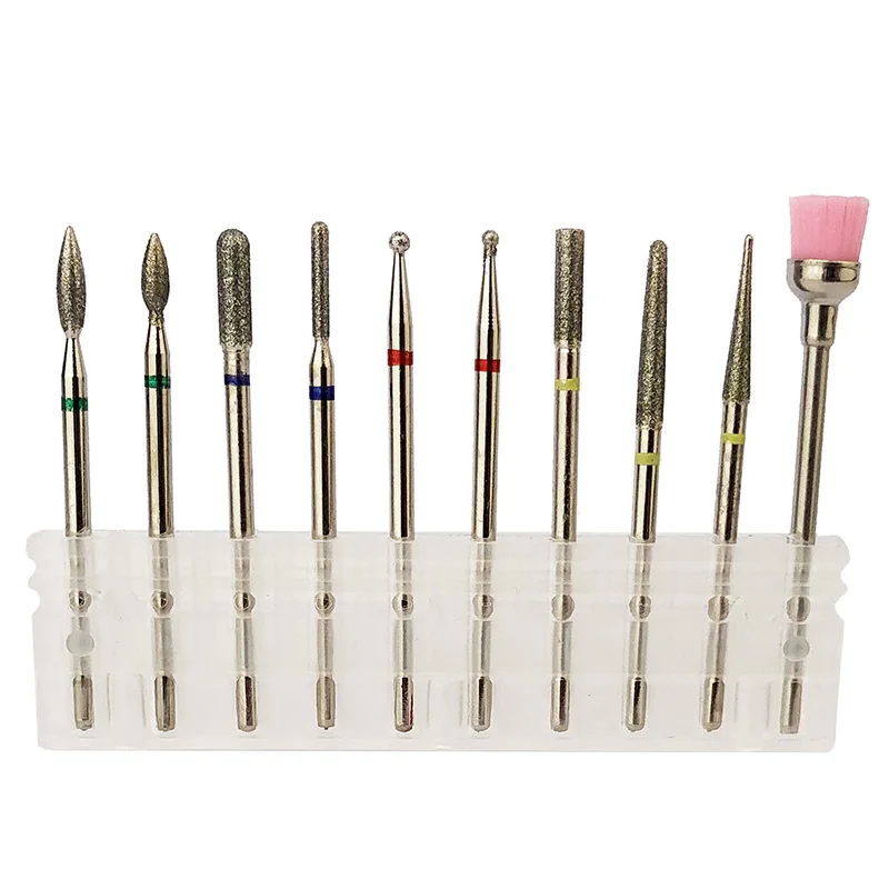 Набор русских насадок для маникюра 10 шт. фрезы кутикулы аксессуары пилка ногтей |